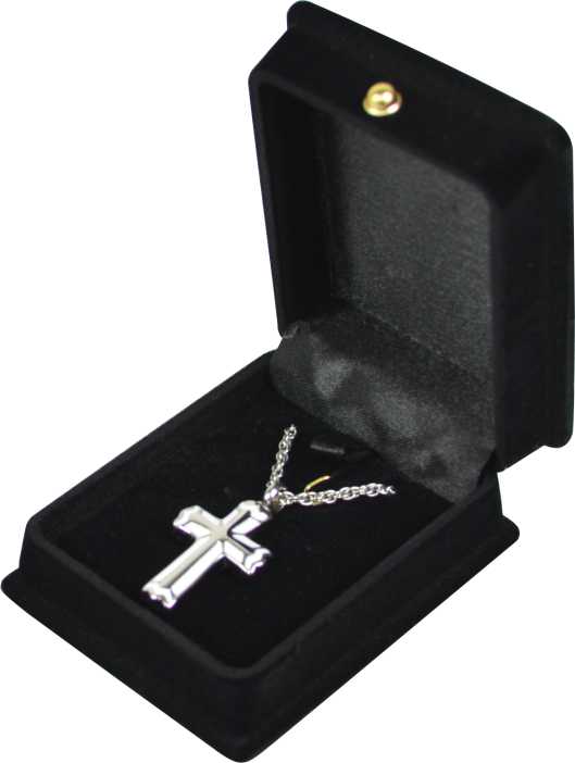 White and Silver Cross Pendant