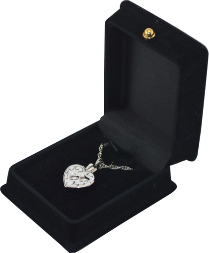 [402 HDW] Double Heart in White Pendant
